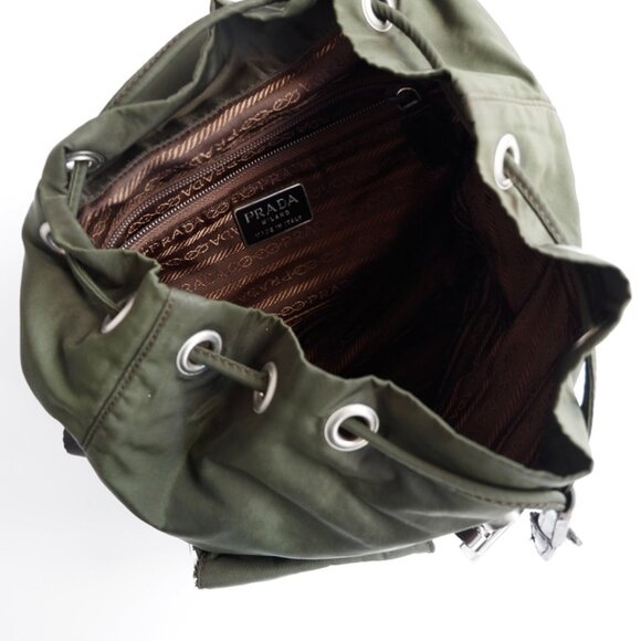 Authentic Preowned Prada Green Nylon Small Backpack - Picture 10 of 13